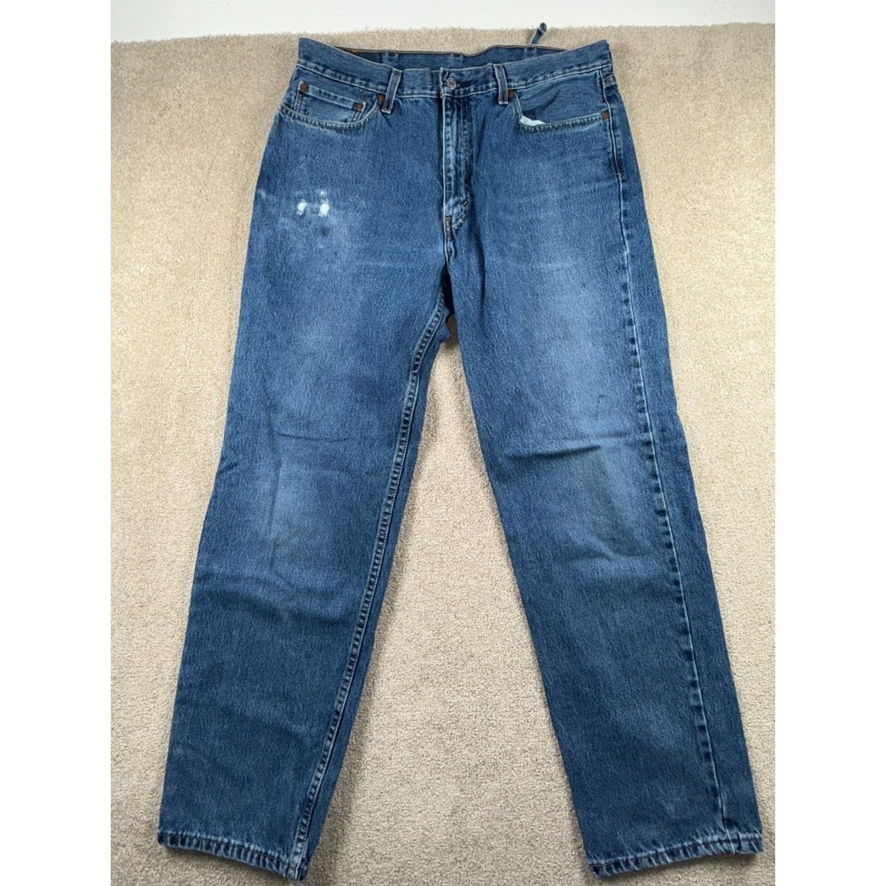 Levi's 550 Relaxed Fit Jeans Mens 38x34 Dark Stonewash Denim Pockets Mid Rise